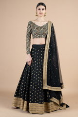 Black And Gold Lehenga1363 video